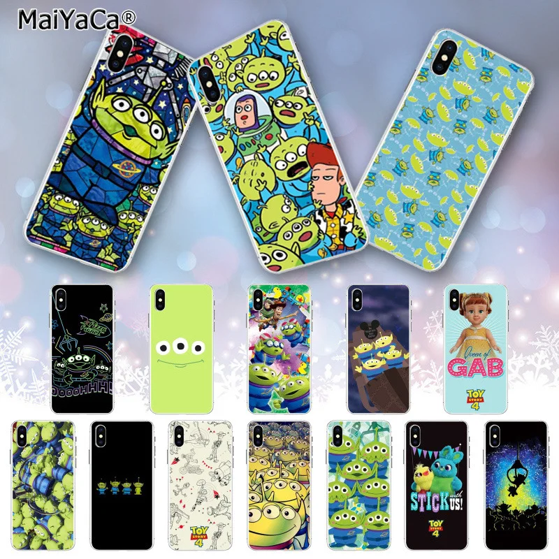 

MaiYaCa Cartoon Toy Story 4 Three eyed alien TPU Phone Case Cover for Apple iphone 11 pro 8 7 66S Plus X XS MAX 5S SE XR