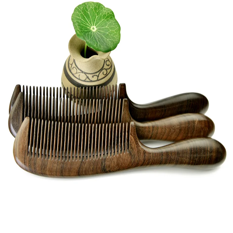 

Sink Expensive Treasure Wooden Comb Large Size Thick Handle Straight Comb Anti-static Free Lettering Customizable Logo