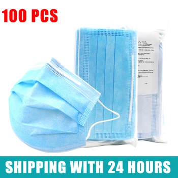 

Disposable Medical Masks Masks 3 Layer Filter Masks Anti-dust Mouth Nose Proof Earhook Face Masks