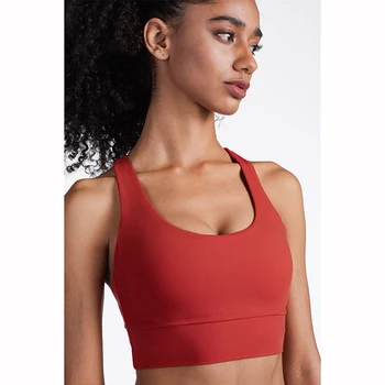 

Yoga Vest Woman High Impact Sports Bra Cross-Back Gym Workout Running Push-up Crop Quick Dry Stretchy Fitness Top