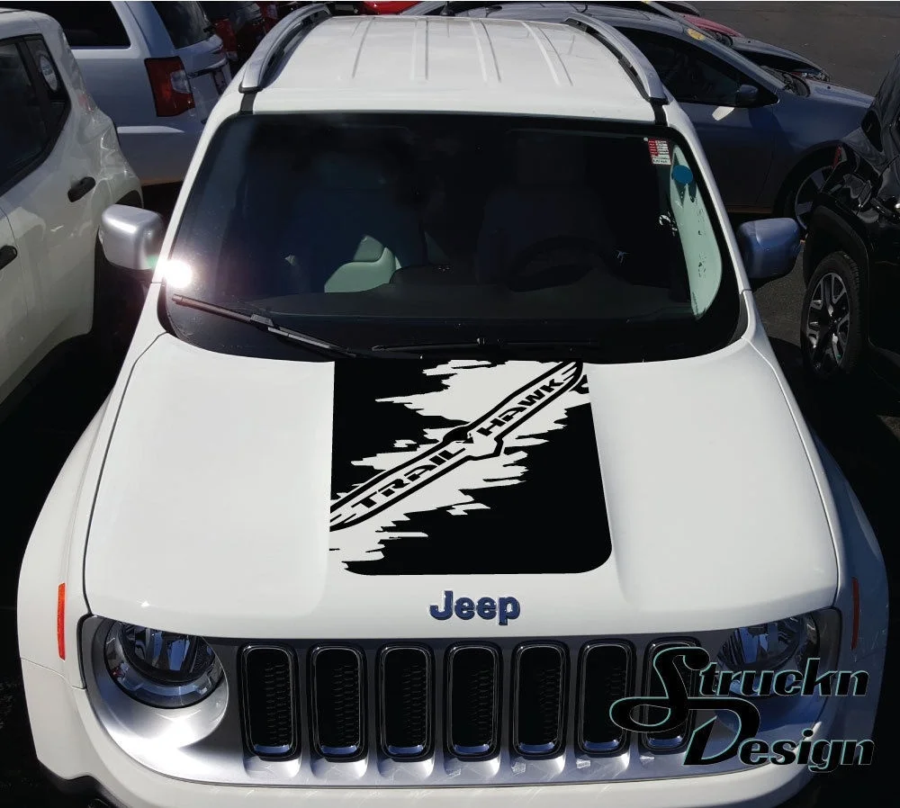 

For Jeep Renegade Cherokee Trail Hawk TrailHawk Splash Graphic Vinyl Decal Hood