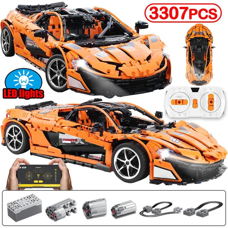 MOC McLaren P1 скоростной автомобиль приложение RC/non RC гоночный строительные блоки