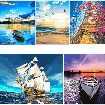 

Painting By Numbers Scenery Landscape Pictures Oil Drawing By Number Canvas Oil Painting Numbers For Adults Home Decoration Gift