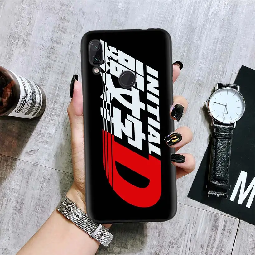 INITIAL D AE86 черная крышка чехол для телефона для Xiaomi Redmi Note фотоаппаратов моментальной печати 8 7 7S 7A 6 S2 GO K20 Pro 6A mi 6X 5X A1 CC 9 8 Coque - Цвет: BA061-2