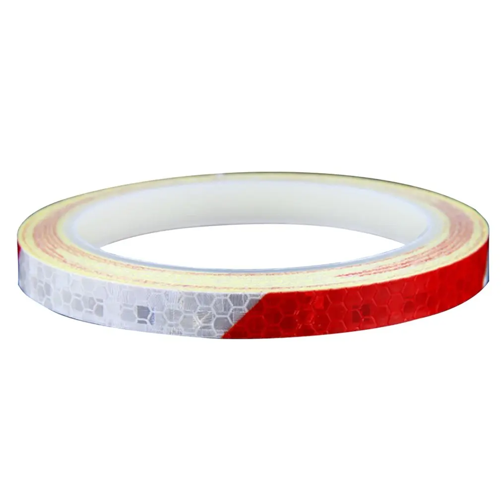 red and white Сильный светоотражающий прочный горный велосипед светоотражающий Предупреждение мотоцикл тело светящийся люминесцентный наклейки - Цвет: red and white