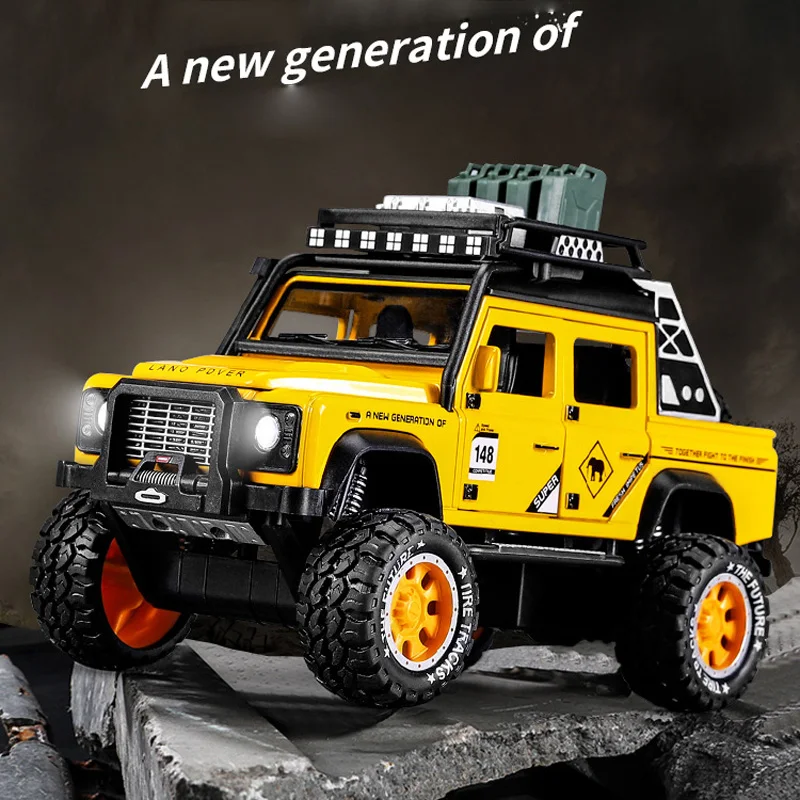 Горячие 1:32 Масштаб колеса литья под давлением автомобиля Land Defender Rover пикап