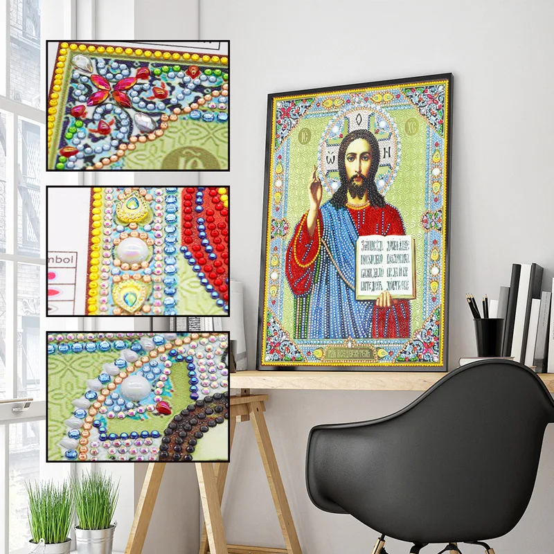 DIY 5D Diamond Painting Icons Diamond Embroidery Mosaic big crystal special stones bead beadwork sale (1)