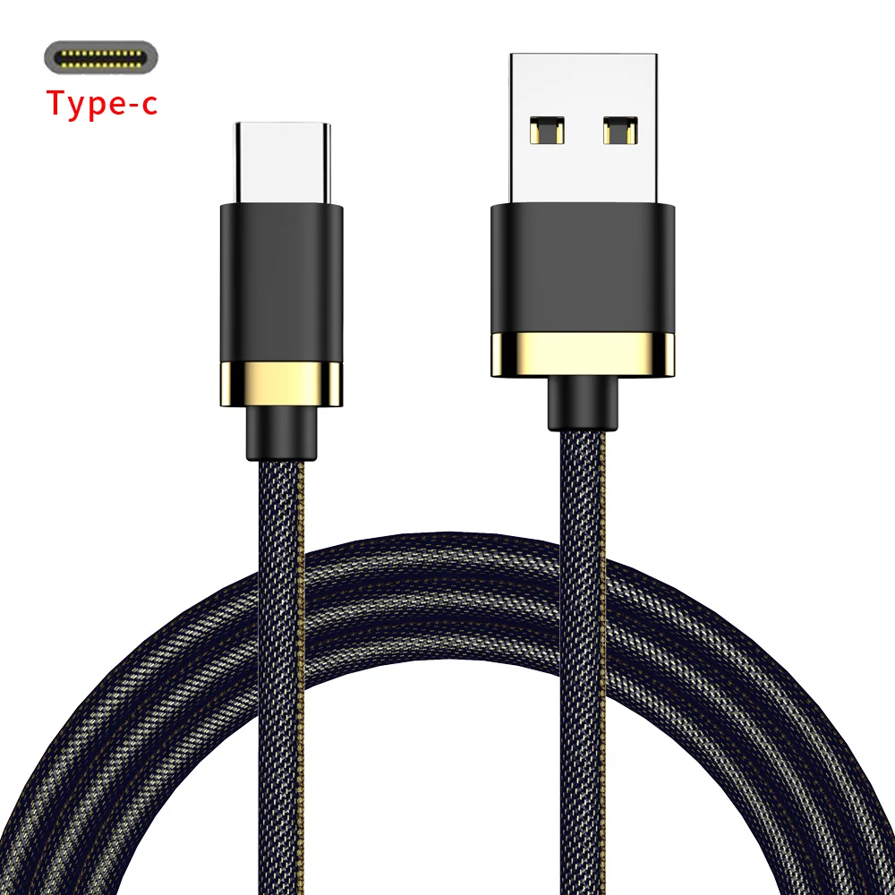 MUSTTRUE USB кабель type C зарядный провод для samsung xiaomi телефон зарядный шнур USB-C кабель tipo c нейлоновая линия быстрое зарядное устройство 1 м - Цвет: Black