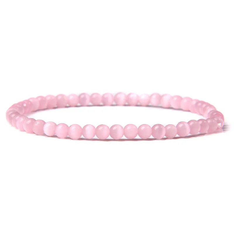 Chakra Energy Bracelet: Natural Agate & Onyx Beaded Stretch Jewelry