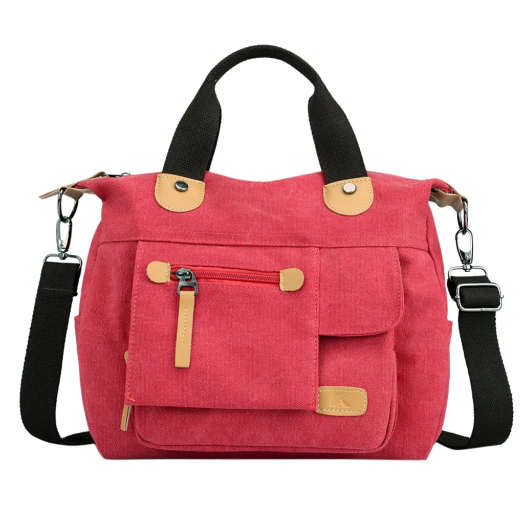 Women Canvas Casual Shoulder Bag Travel Handbag Ladies Zipper Large Capacity Crossbody Messenger Bag Bolsa Feminina Dropship#10