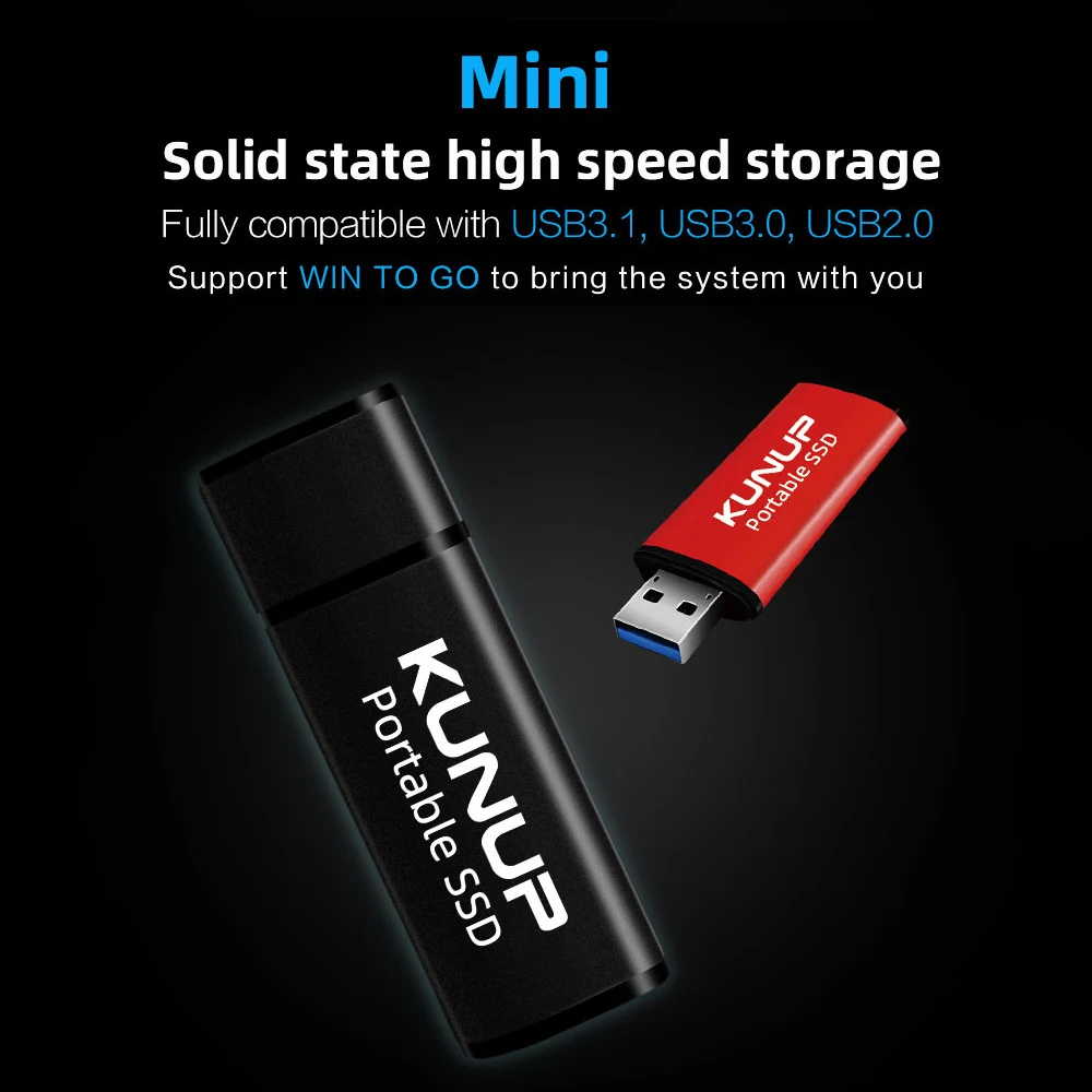 Arealer мини твердотельный накопитель SSD твердотельный USB флэш-диск твердотельный высокоскоростной накопитель черный 64GB128GB 256GB