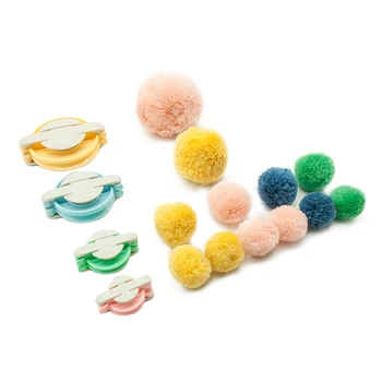 

ABS Jewelry Furry Ball Making Tools Kids Adults Easy Use Pompom Maker Set DIY Craft Weaver Knitting Accessories