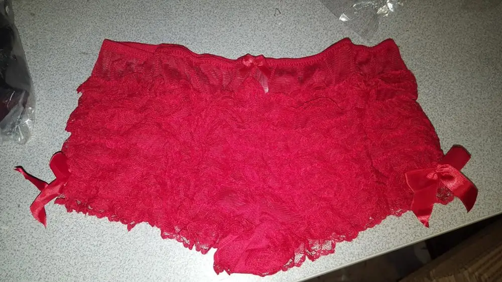XXXXL XXXXXL сексуальные женские кружевные трусики с оборками нижнее белье