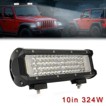 

High Quality 9/10 Inch 6000K 242W LED Quad Row Super Bright Work Light Bar Flood Spot Driving Lamp Off-Road Daylight