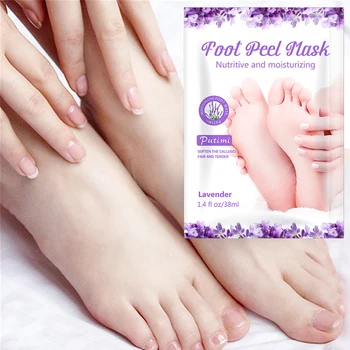

PUTIMI 10Pcs 5Pair Lavender Feet Mask Exfoliating Foot Mask Skin Peeling Dead Skin Feet Mask for Legs Socks for Pedicure