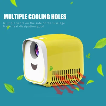 

Mini Portable Projector LED Home Theater Cinema HD 1080P Display USB/HDMI/TF Card Interface HSJ-19