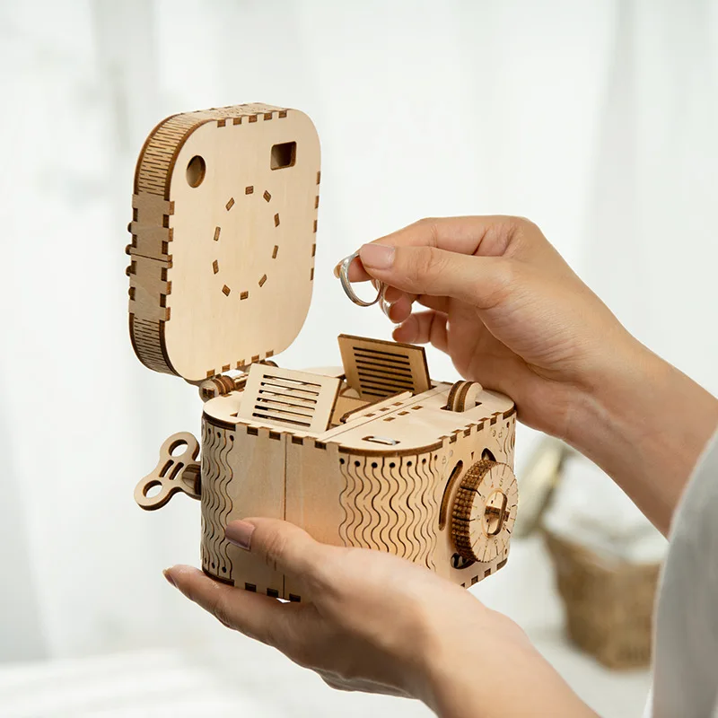 123 шт. деревянная забавная коробка для творчества, креативная модель, сборные строительные наборы, 3D головоломка, игрушки для детей, для