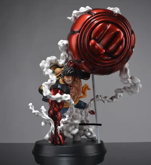Anime One Piece Monkey D Luffy Gear 4th Bounce Man Delicacy Kingukon Gugan Pose Large Scale 50cm Pvc Statue Collectible Model Aliexpress