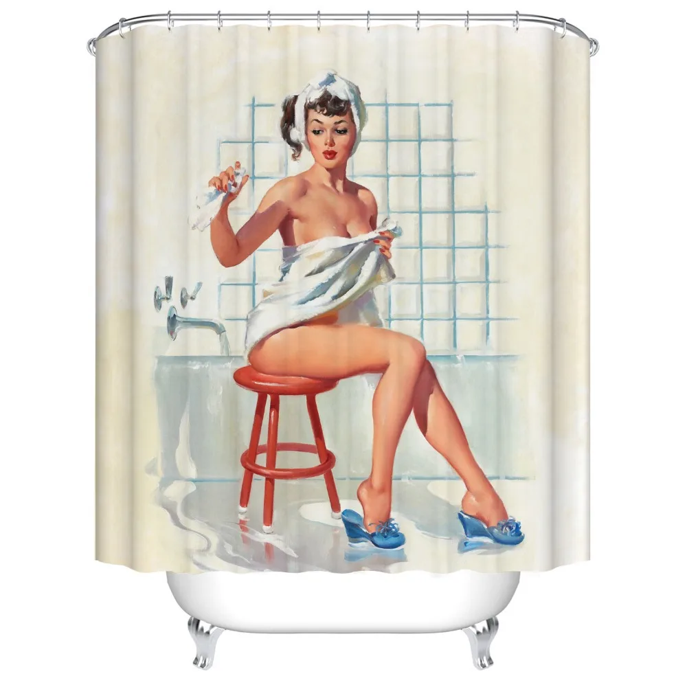 Cartoon-Girl-Printed-3d-Bath-Shower-Curtains-Waterproof-Polyester-Fabric-Washable-Bathroom-Curtain-Screen-With-Hooks (5)