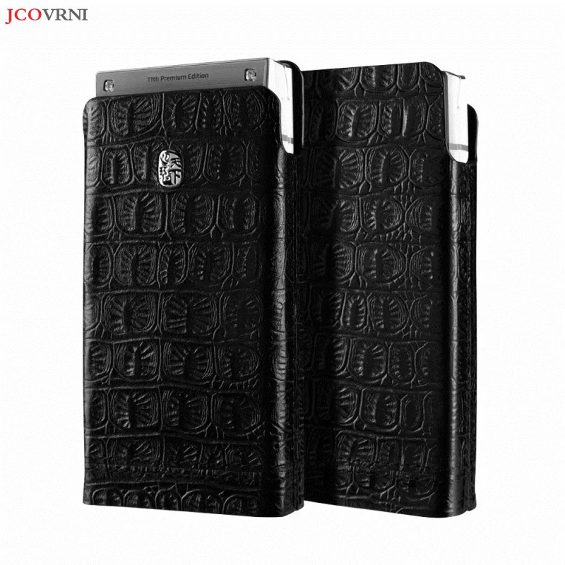 

JCOVRNILuxury Premium Straight Leather Case for Samsung W2019 W2018 High Quality Leather Crocodile Texture Mobile Shell csae