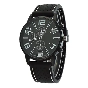 

Casual Quartz Analog Silicone Stainless Steel Dial Sports WristWatch Men's Quartz Watches Wrist Watches Fashion