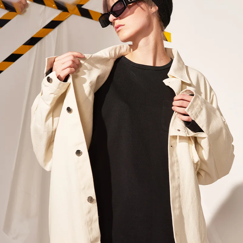 

Autumn And Winter New Style Japanese-style Simple Retro Solid Color Popular Brand Coat Men And Women Cotton Loose And Plus-sized