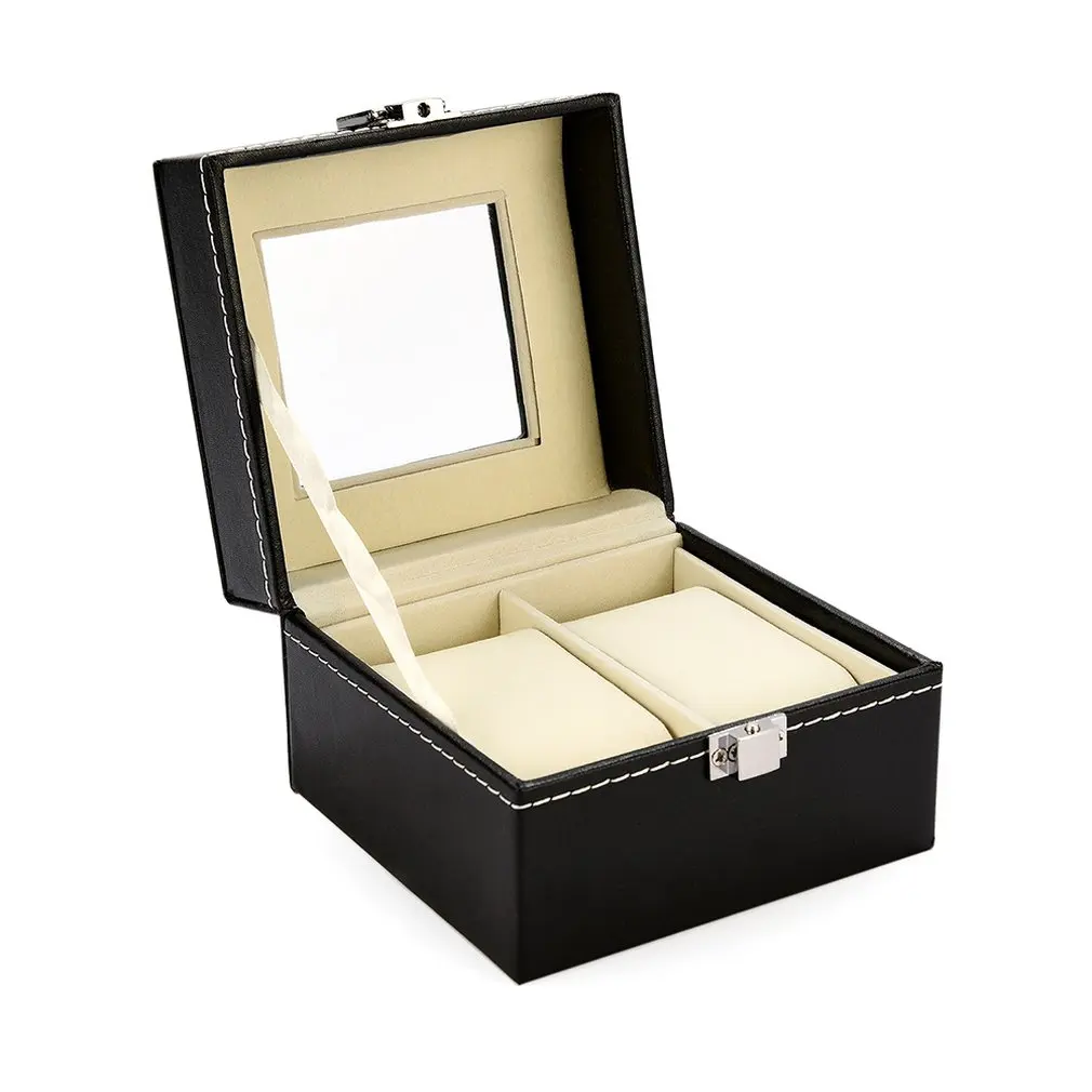 2 слота органайзер для часов из искусственной кожи коробка хранения дисплея