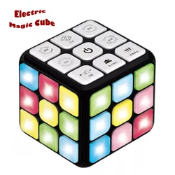Magia eletrônica piscando cubo memória cérebro jogo mundo challeng cubo 7 em 1 jogo de mão para crianças e adultos divertido presente brinquedo