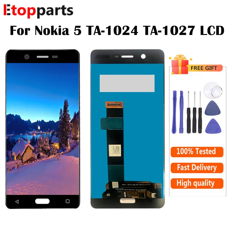 Для Nokia 5 N5 TA-1027 TA-1044 TA-1008 TA-1030 TA-1053 ЖК-дисплей с сенсорным экраном дигитайзер