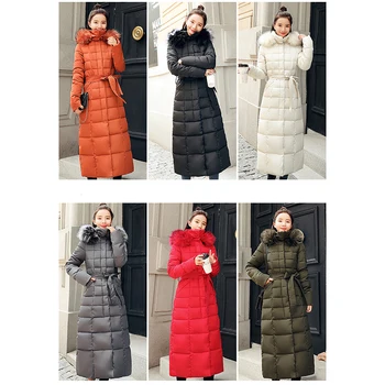 

Winter Women's Thickening to Increase Warm Cotton Clothing Fashion Slim Slimming Black Khaki Red Zipper Hooded Cotton Jacket