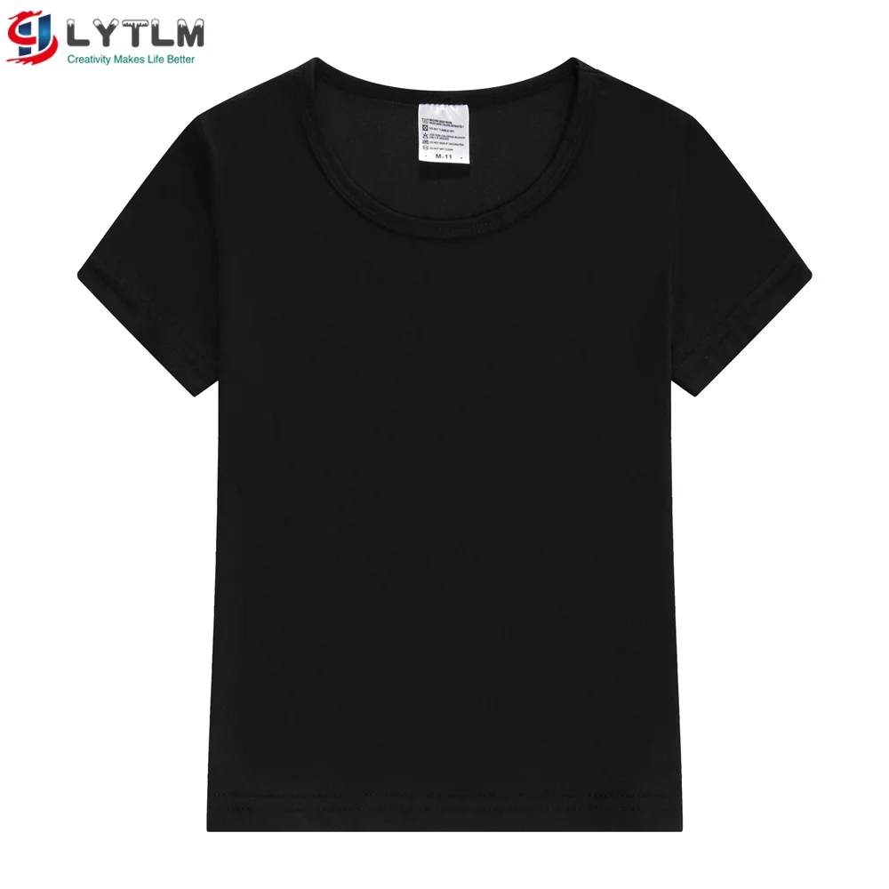 LYTLM/детская черная рубашка футболки для мальчиков из модала Camiseta/рубашки для девочек футболки для девочек размер 8 vetement fille Детская футболка с металлическим принтом - Цвет: Черный