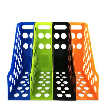 

2 Pcs/lot Plastic Bookshelf Book Stand Holder Office Paper Tray Magazine File Document Rack Organizer School Stationery Supplies