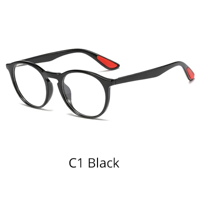 Ralferty оптические женские очки оправа для женщин круглые чистые прозрачные очки без очков диоптрий оправы для очков F95180 - Цвет оправы: C1 Black