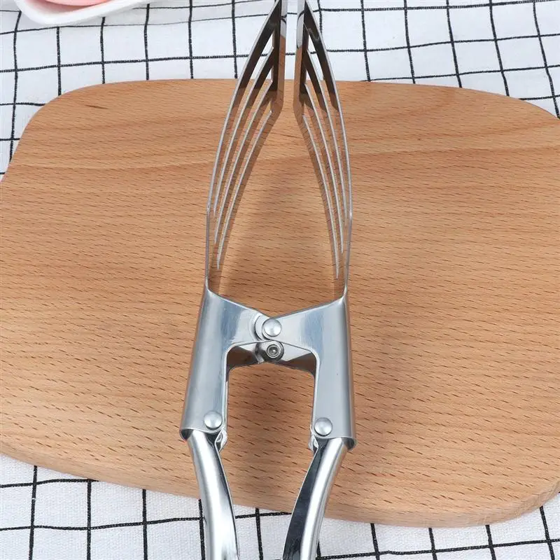 Stainless Steel Large BBQ Tong Multifunction Bread Clip Kitchen Food Serving Tongs For Barbecue Steak