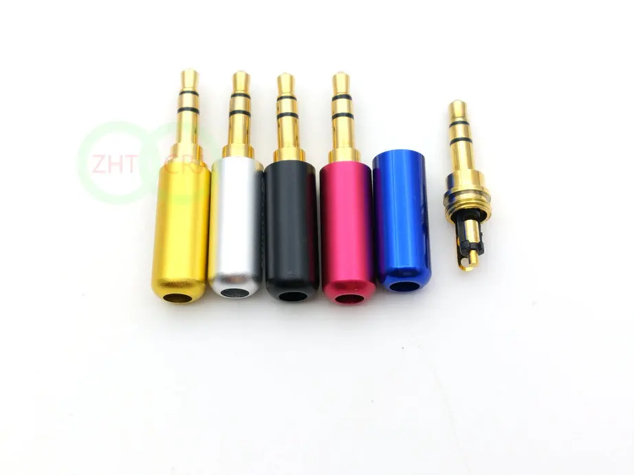 100pcs Aluminum shell Stereo 3 5mm Repair Headphone Jack Plug Cable Audio