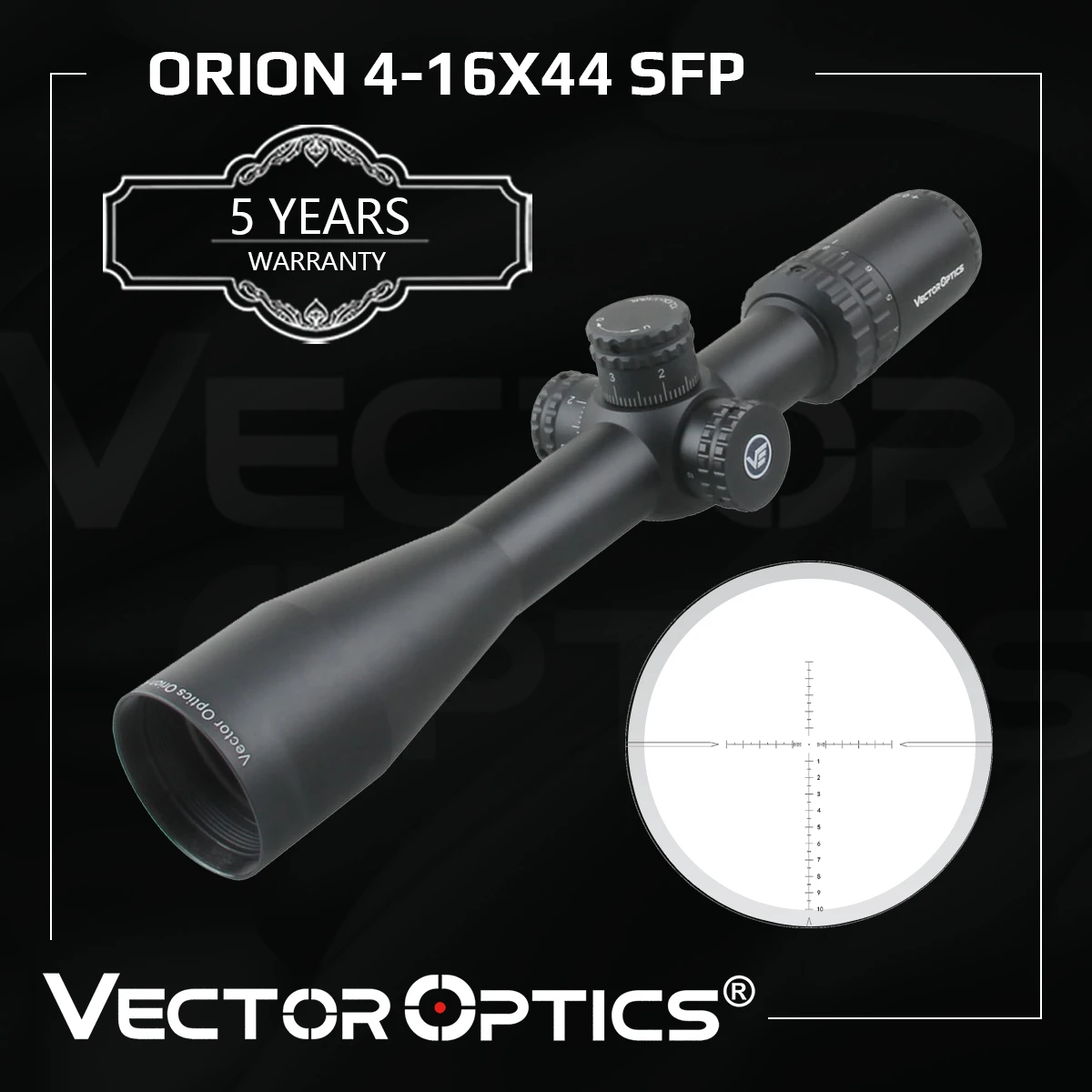 Vector Optics Orion 416x44 Sfp Riflescope 1/10 Mil Turret Lock Feature