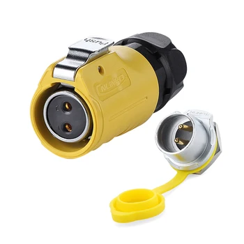 

M20 Waterproof Aviation Connector 2 Pin Cable Electronic Wire to Board Pastic/Metal Panel Mount Adapter 12V 20A 500V Female Plug