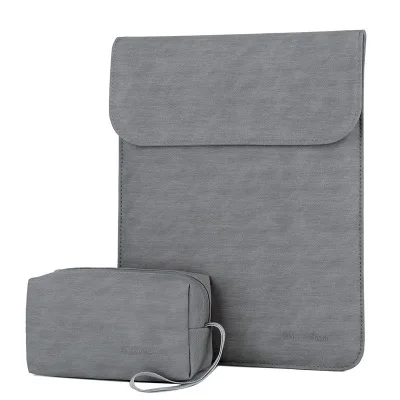 dark gray 1 sets Горячая PU кожаный чехол для ноутбука Macbook Air 13 чехол Pro 11 14 15 сенсорная панель для Xiaomi Asus lenovo женские мужские сумки - Цвет: dark gray 1 sets