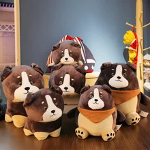Настраиваемые плюшевые игрушки собака сенбернар стиль мягкий желтый костюм Подушка игрушка