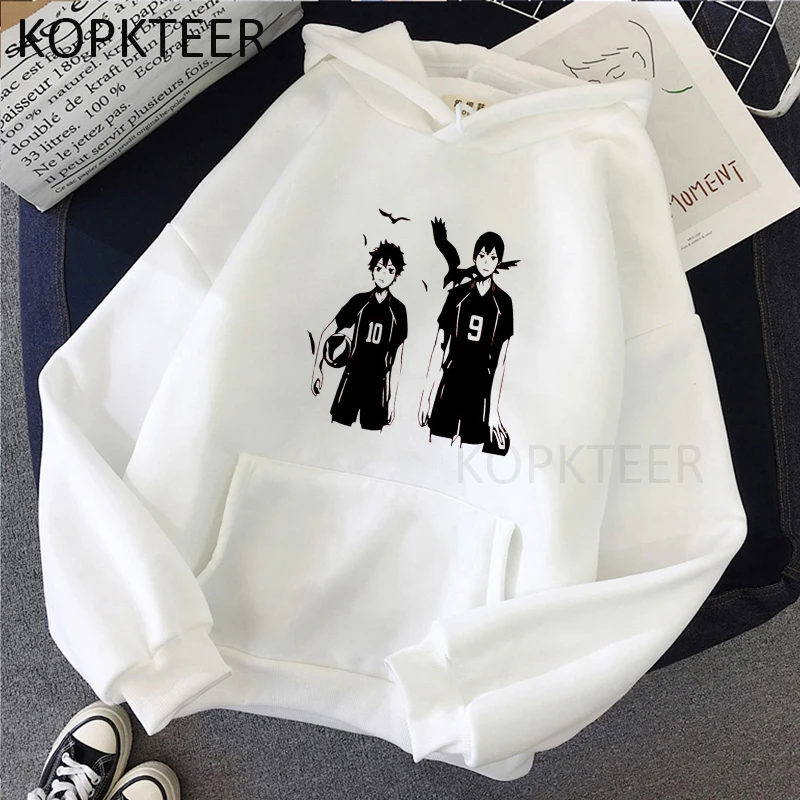 Толстовки Haikyuu Hinata and Kageyama Харадзюку мужские женские толстовки забавные с длинным