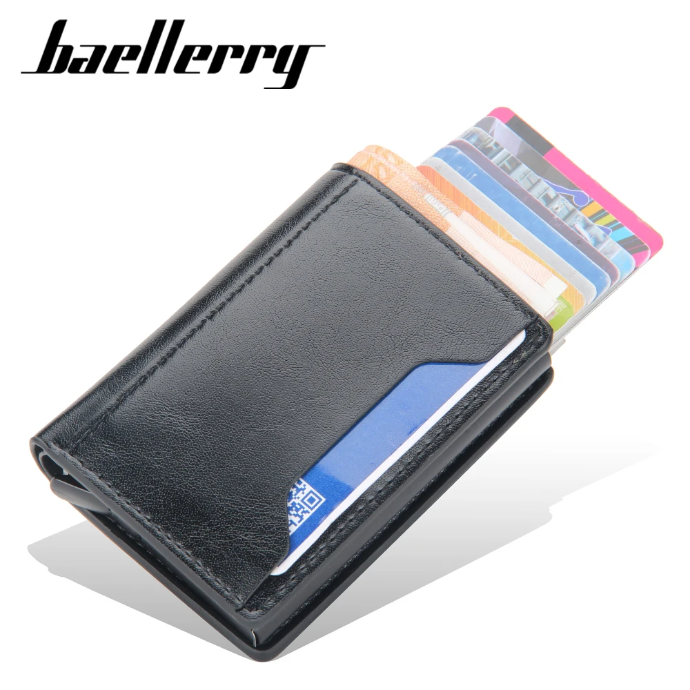 Rfid Men Wallet Money Bag Mini Trifold Purse Male Aluminium Card Holder Small Clutch Leather Thin Carteras | Багаж и сумки