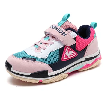 

Size 28-38 Wear-resistant Sneakers for Kids Hook Loop Casual Shoes Children Anti-slippery Shoes Girls Sneakers with Breathable