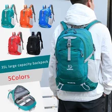 Легкий складной водонепроницаемый нейлоновый женский мужской рюкзак 35L для путешествий, спорта на открытом воздухе, кемпинга, походов, сумка, рюкзак