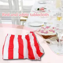 4 шт. эластичная ПВХ водонепроницаемая юбка для стола красно-белая полосатая маслостойкая обеденная юбка s для летнего пикника, вечерние, карнавальные