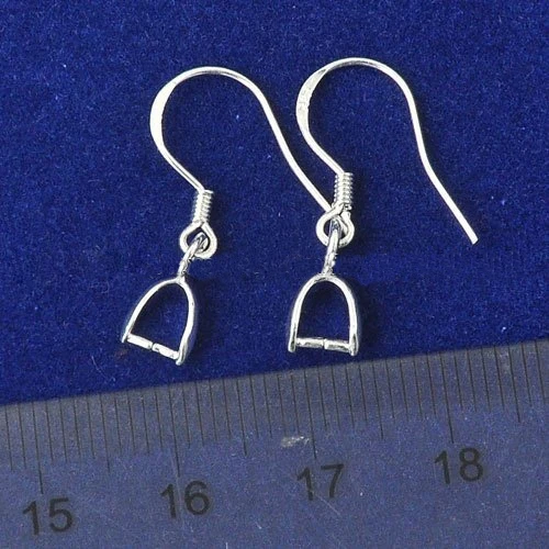 

Wholesale 100PCS 15mm Plain 925 Silver Hooks Earrings Jewelry Findings Pinch Bail Soft 925 sterlling silver Earring Earwire