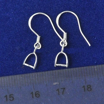 

Wholesale 100PCS 15mm Plain 925 Silver Hooks Earring Jewelry Findings Pinch Bail Soft 925 sterlling silver Earring Earwire
