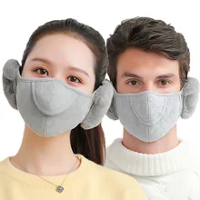 

2 In 1 Fur Earmuffs Winter Headphones Warm Ear Muffs Warmer Mask for Face Winter Accessories for Women Men Orejeras Mondkapjes