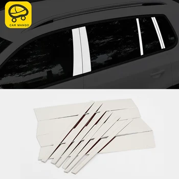 

CARMANGO for VW Volkswagen Tiguan 2010-2016 Car Auto Window Middle Column Chrome Cover Trim Frame Sticker Exterior Accessories