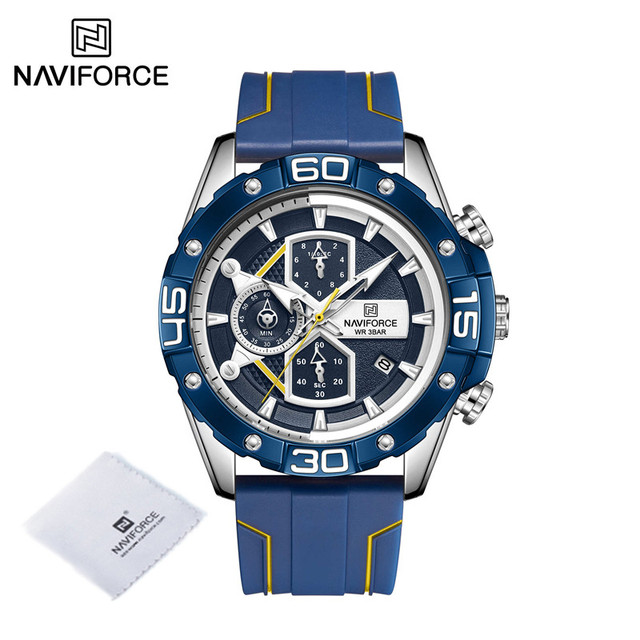 Luxury Men's Quartz Analog Watches Military Silicone Strap Sport Chronograph Wristwatch Male Fashion Casual Clock 2021
