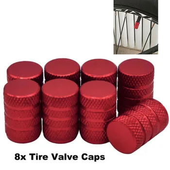 

Mayitr 8pcs Red Aluminum Car Motorcycle Tire Wheel Rims Stem Air Valve Caps Tyre Cover For Auto Truck Scooter